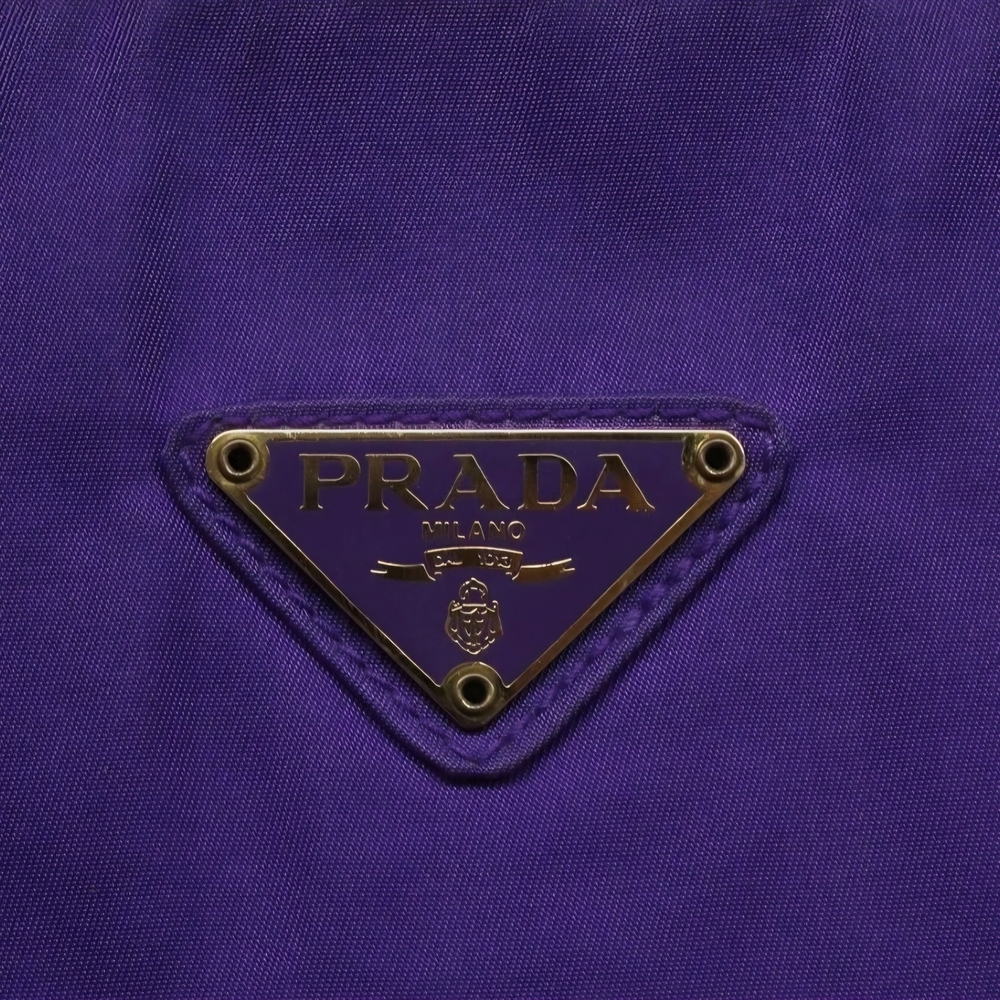 RARE PRADA Purple & Gold Nylon Vintage Handbag / Purse  (EUC) - Picture 10 of 16